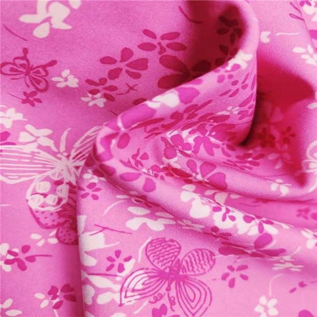 Softshell Fabric Red Cherry Blossom